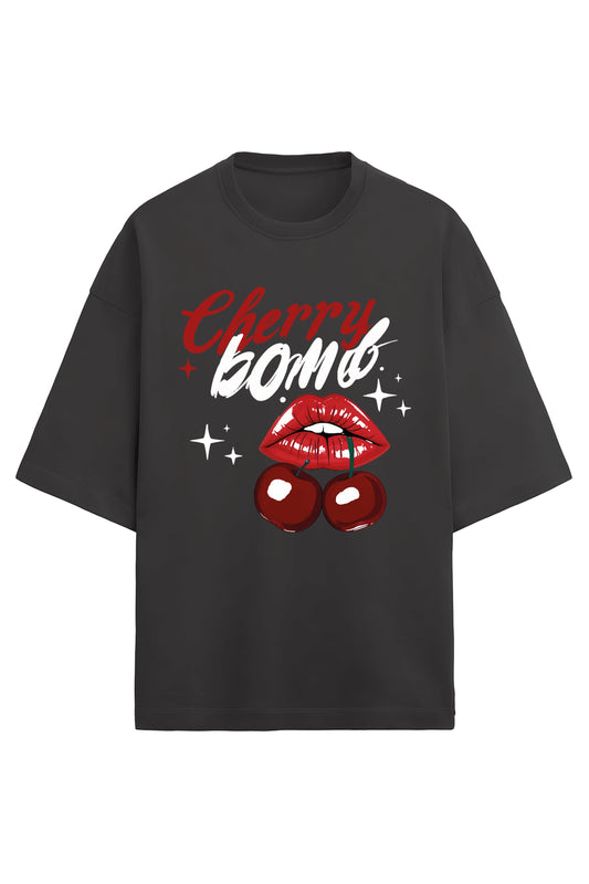 Cherry Bomb Terry Oversized T-shirt