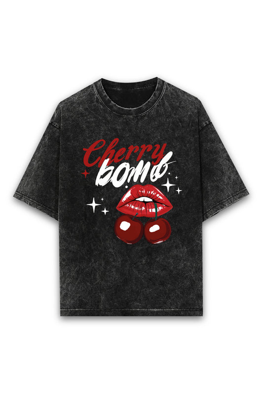 Cherry Bomb Acid Oversized T-shirt