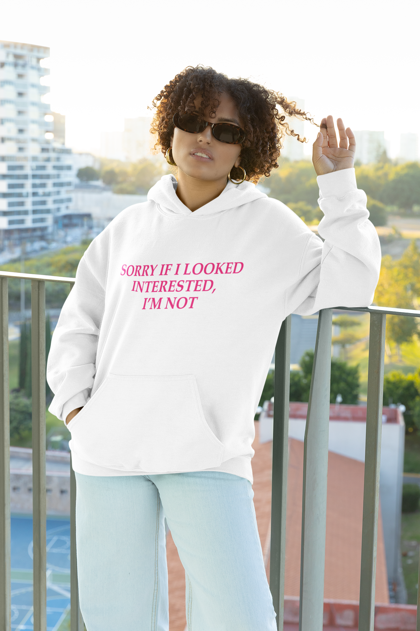 Not Interested Hooded Sweat Shirt